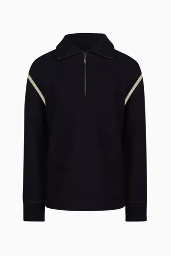 Elbow Patch Sweater in Wool