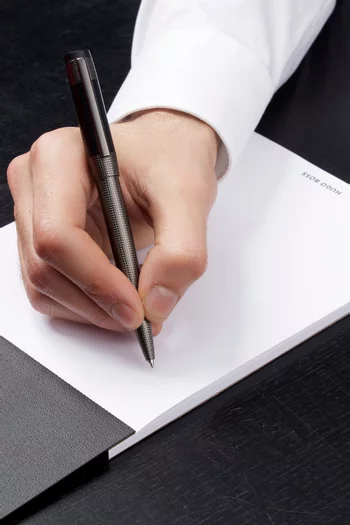قلم حبر جاف ريف بلون رمادي داكن