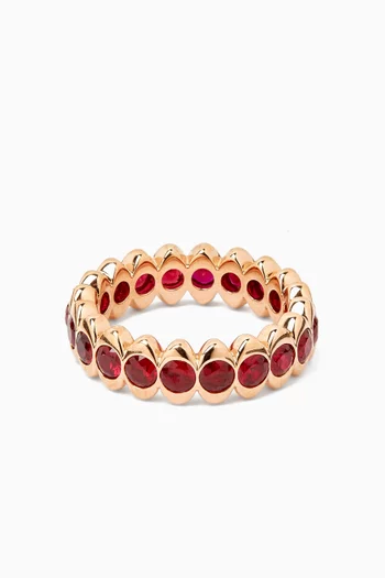 Eternity Ring with Rubies in 18kt Rose Gold