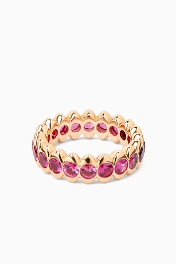 Eternity Pink Sapphire Ring in 18kt Rose Gold