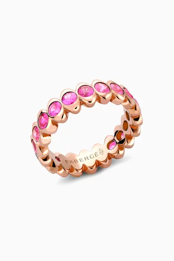 Eternity Pink Sapphire Ring in 18kt Rose Gold