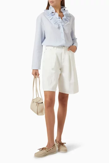 Wide-leg Shorts in Denim