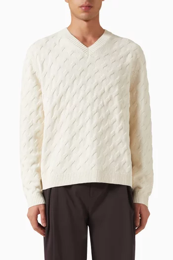 Cable-knit Sweater in Cotton-blend