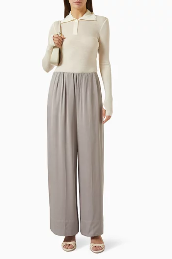Elasticated Straight-leg Pants