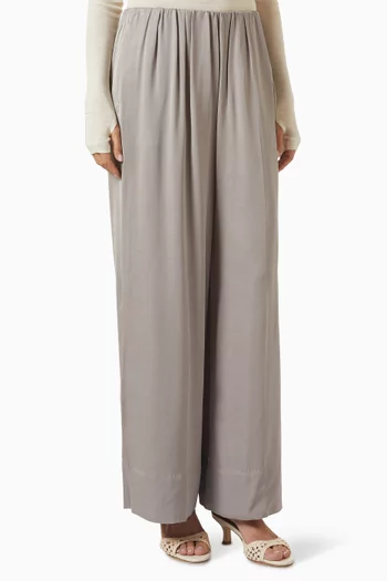 Elasticated Straight-leg Pants