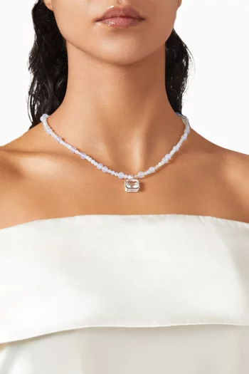 Lumiere Modulor Topaz Necklace in Sterling Silver