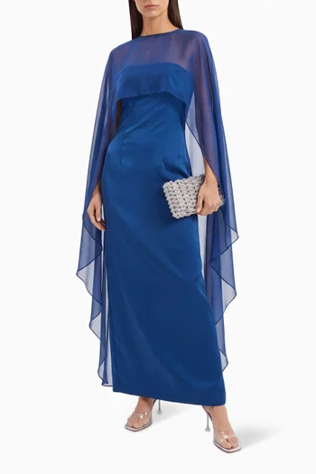 Fiora Cape Gown in Organza