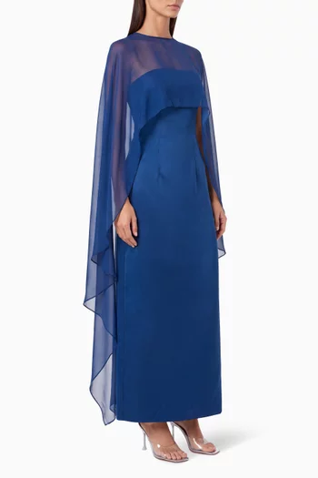 Fiora Cape Gown in Organza