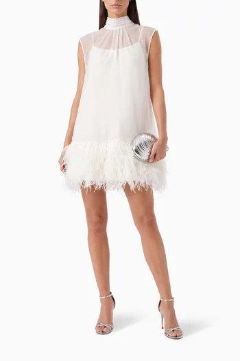 Shirya Featherlike Mini Dress in Organza