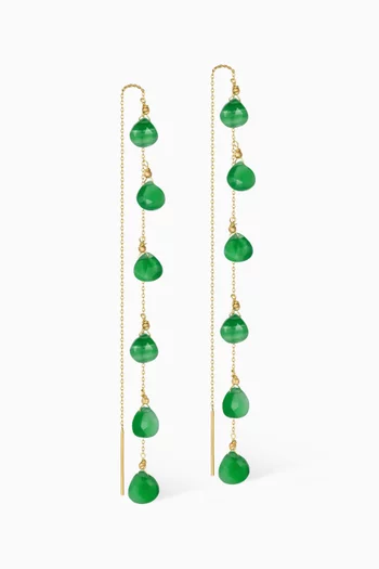 Joya Agate Drop Earrings in 18kt Gold