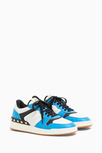 Freedots Two-Tone Sneakers in Leather
