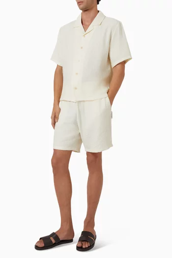 Ari Textured Shorts in Rayon Blend