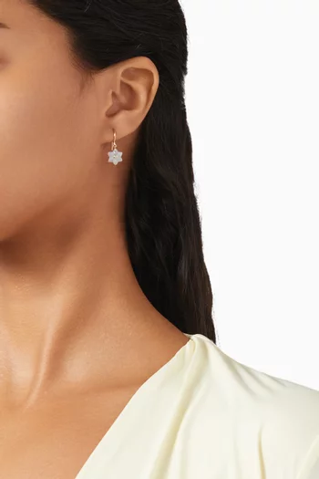 Ida Moonstone & Emerald Single Earring in 9kt Gold