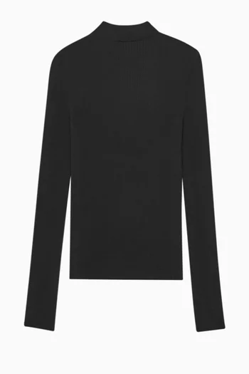 Ribbed Cassandre Sweater in Silk