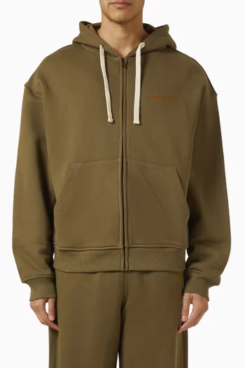Boxy-fit Zip Hoodie in French Terry
