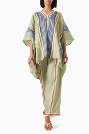 Columbia Striped Pants in Linen