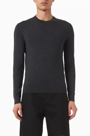 Slim Crew-neck Sweater in Merino Wool