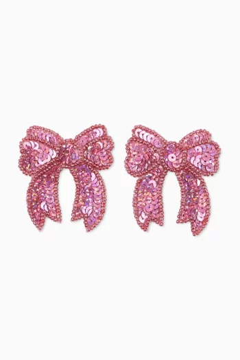 Sequin Bow Hair Clips, Set of 2