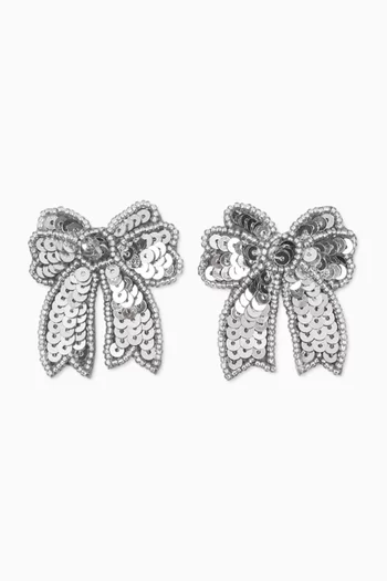 Sequin Bow Hair Clips, Set of 2