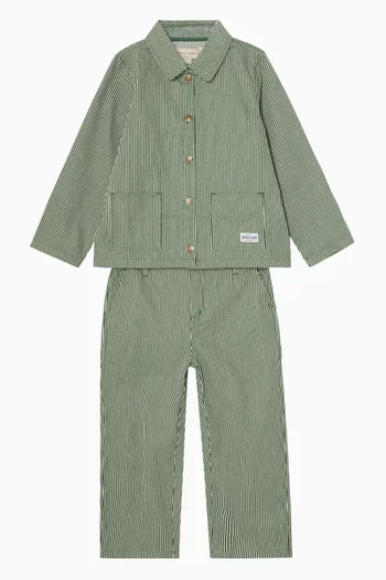 Luc Striped Pants in Organic Cotton