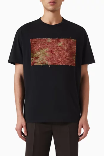 Tapestry Patch T-shirt in Cotton