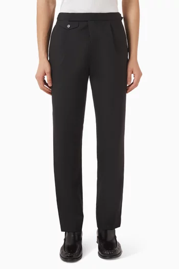 Slim Straight-leg Pants in Wool