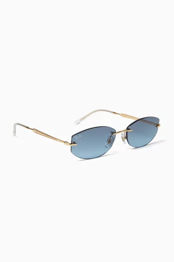 Irregular Sunglasses in Metal