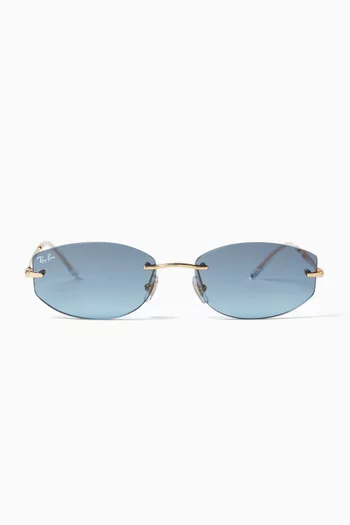 Irregular Sunglasses in Metal