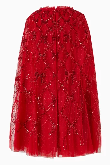 Embellished Lattice Maxi Dress