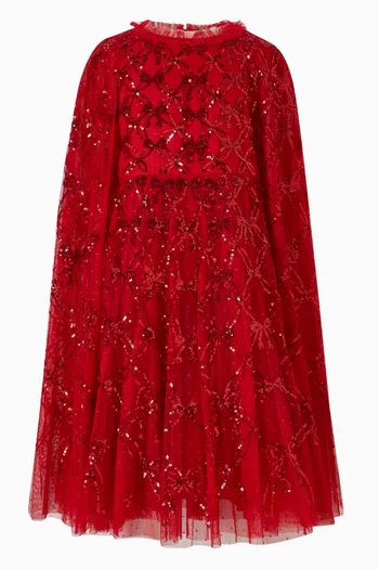 Embellished Lattice Maxi Dress