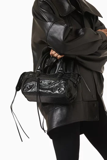 Mini Le City East-West Bag in Arena Lambskin