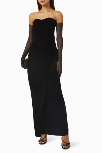 Strapless Sweetheart Gown in Velvet