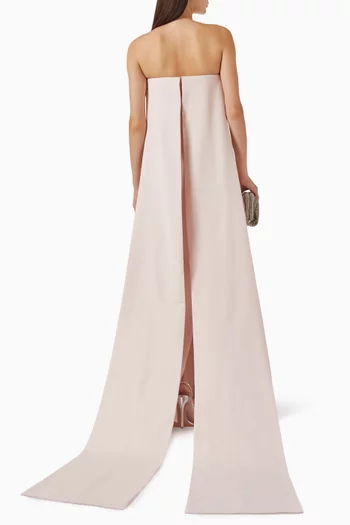 Strapless Train Gown in Crepe