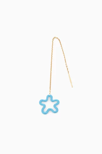 Flower Chain Single Earring in 9kt Gold