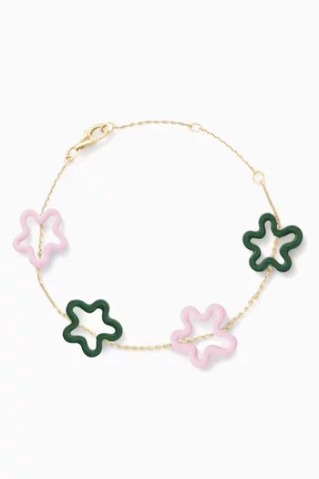 Four Flowers Bracelet in 9kt Gold