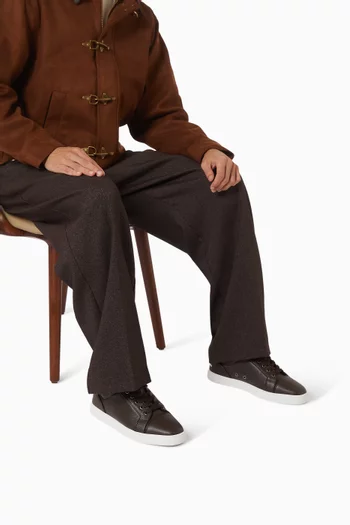 Louis Jr Canopy Sneakers in Grained Leather