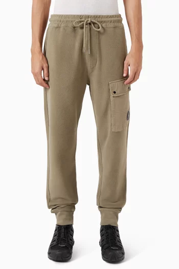 Cargo Lens Sweatpants in Brushed Emerized Diagonal Fleece