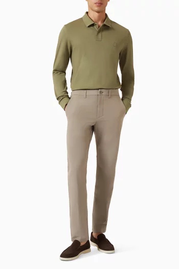 Polo Shirt in Stretch-cotton