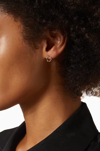 CZ Circle Stud Earrings