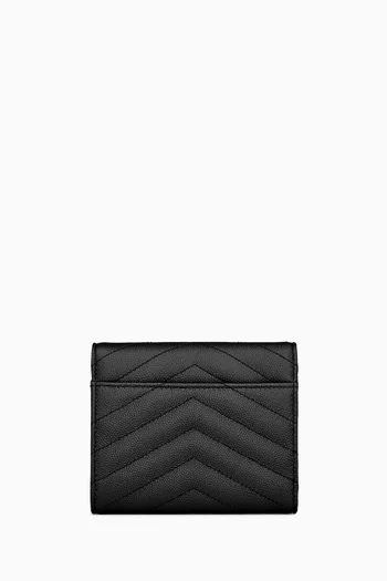 Cassandre Matelassé Compact Tri-fold Wallet in Leather