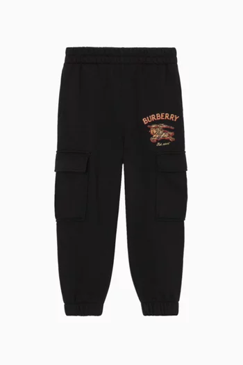 Logo Cargo Sweatpants in Cotton
