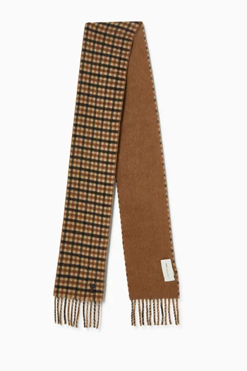 Checked Scarf in Wool