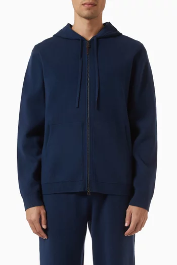 Tetris Zip Hoodie in Merino-Cotton