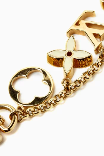 Fleur De Monogram Bag Charm Chain