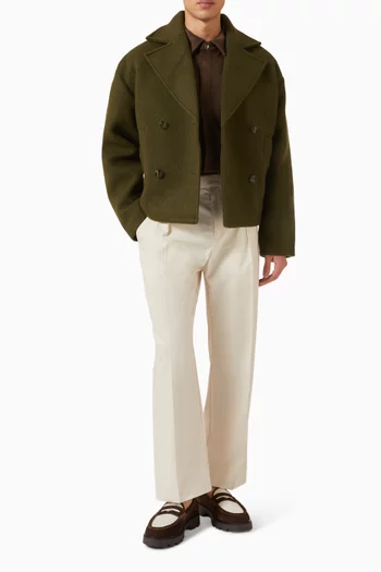 Andy Long-sleeve Shirt in Faux Suede