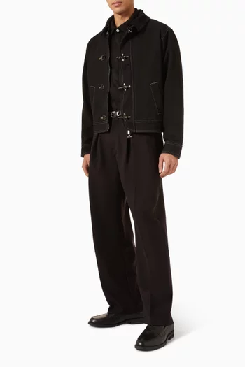 Andy Long-sleeve Shirt in Faux Suede