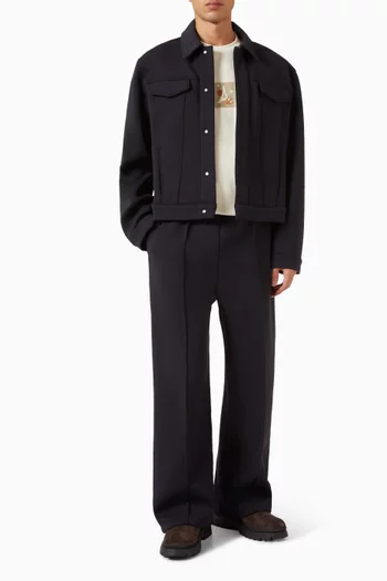 Jerome Wide-leg Pants in Neoprene