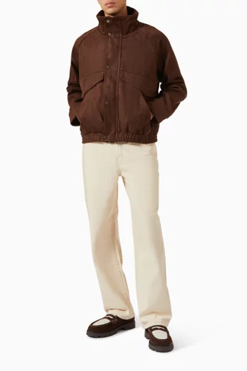Kit Oversized Bomber Jacket in Vegan Leather