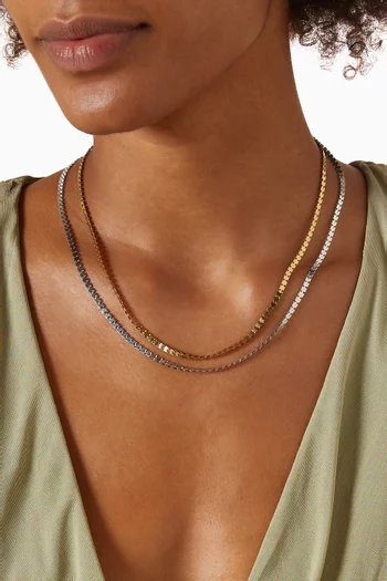 Double Amalfi Anklet in 14kt Gold-plated Steel