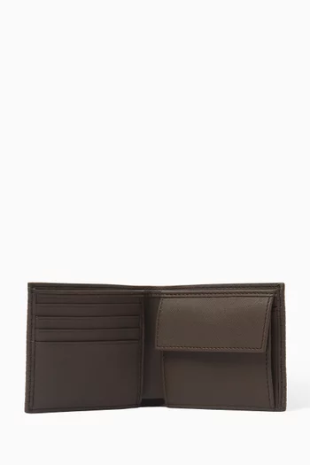 Textured Wallet in Leather-blend